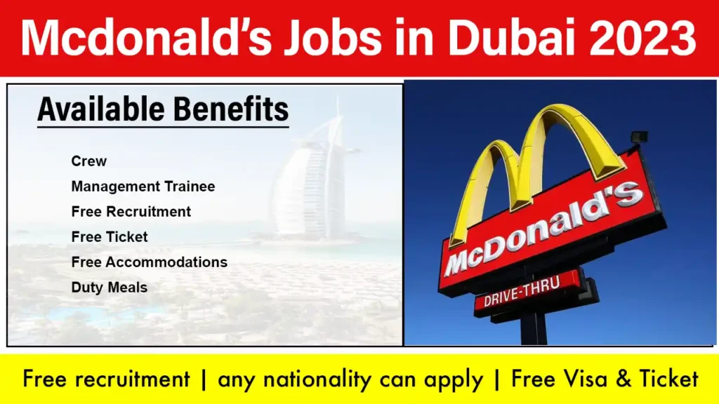 Mcdonalds Careers In Dubai Uae 2023 Hiring Staff Urgent Informer 8429