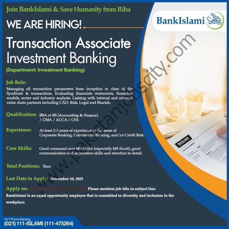 Bank Islami 1 jobs 31 oct 2023