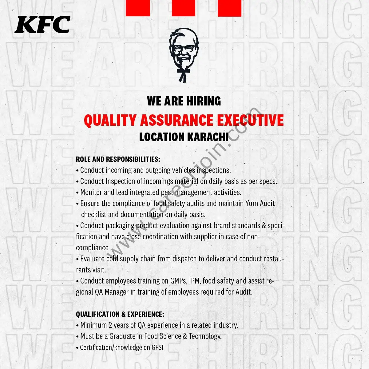 KFC Jobs 20 Jan 2024