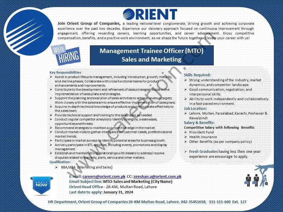 Orient Group Jobs 20 Jan 2024