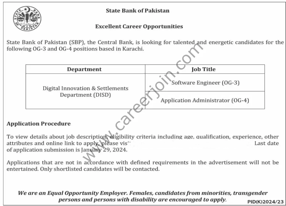 State Bank Pakistan SBP Jobs 14 January 2024 Dawn 1200x865 1