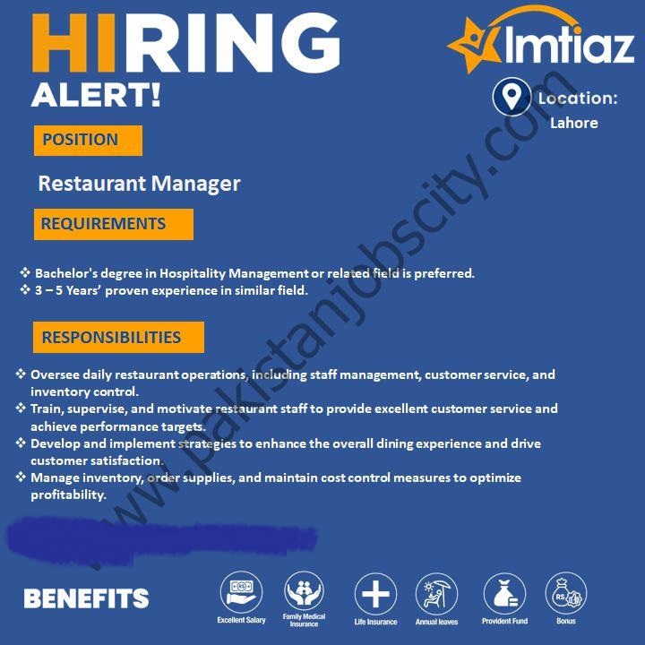 Imtiaz Super Market Jobs 7 Mar 2024